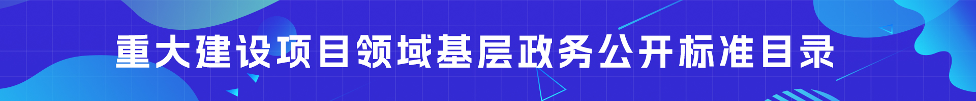 重大建设项目领域基层政务公开标准目录